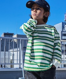 PAIRMANON STREET | 【PAIRMANON STREET】マルチボーダーリブ付き長袖 Tシャツ(Tシャツ/カットソー)