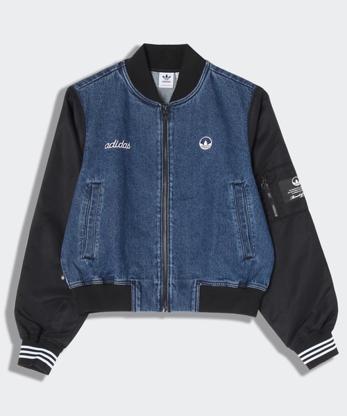 adidas（アディダス）の「カレッジ デニムジャケット / アディダスオリジナルス（レディース）（ブルゾン・レディース・ブルー/ライトブルー・SMALL/MEDIUM/LARGE/X-LARGE/XX-LARGE/X-SMALL）」の17枚目の写真