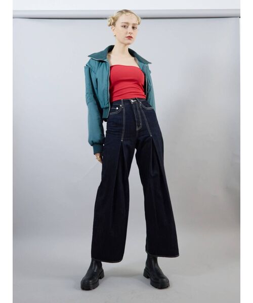 EVRIS（エヴリス）の「パットインベアトップ（チューブトップ・レディース・ホワイト/ブラック/レッド・FREE）」の19枚目の写真