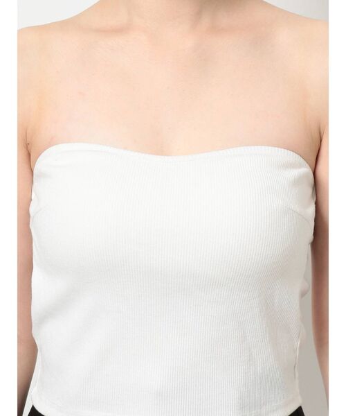 EVRIS（エヴリス）の「パットインベアトップ（チューブトップ・レディース・ホワイト/ブラック/レッド・FREE）」の6枚目の写真