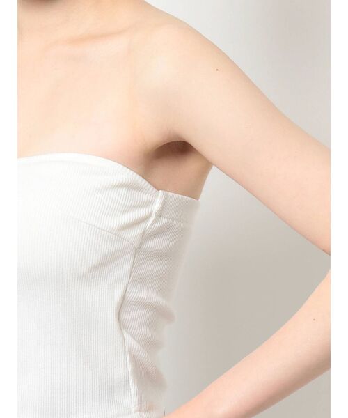 EVRIS（エヴリス）の「パットインベアトップ（チューブトップ・レディース・ホワイト/ブラック/レッド・FREE）」の9枚目の写真