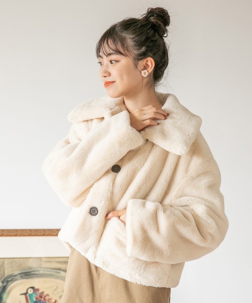 cygne ♡モコモコジャケット♡新品未使用 repipi armario（レピピ アルマリオ）の「モコモコファーコンパクト