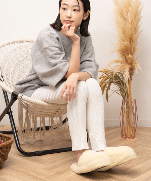 COLD BREAKER(コールドブレーカー)の「COLD BREAKER / コールド ブレイカー SLIPPER BASIC ボア ルームシューズ IPJ(ルームシューズ/スリッパ・レディース・ライトグレー/ベージュ/ブルー/ナチュラル・39/37)」の9枚目の写真