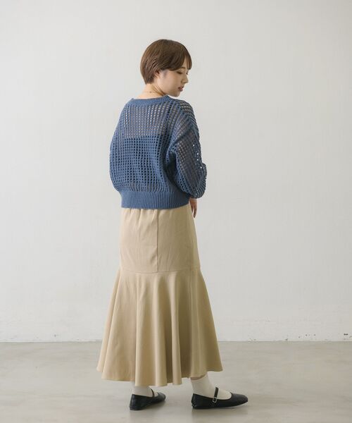 RETRO GIRL（レトロガール）の「カラーメッシュニットPO（ニット/セーター・レディース・ブラック/オフホワイト/イエロー/ブルー・FREE）」の10枚目の写真