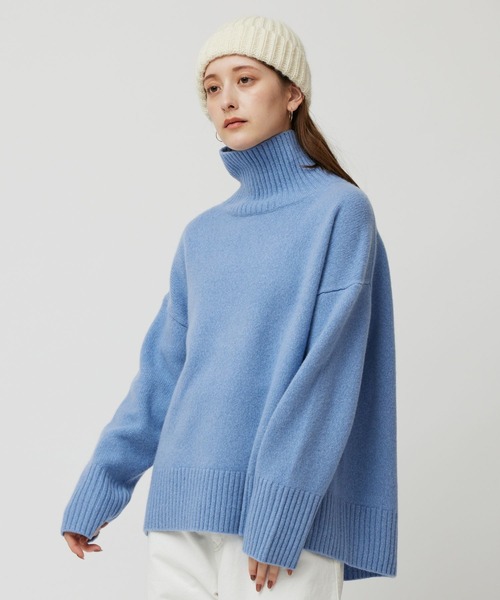 ウールカシミヤタートルニット