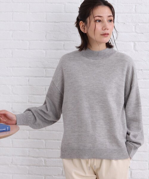 SHOO・LA・RUE（シューラルー）の「◆シンプルなデザインで着回し力抜群！ウール混ハイネック ニット（ニット/セーター・レディース・イエロー/ライトグレー/ピンク系/ブラック/ホワイト系/ブルー・00）」の8枚目の写真