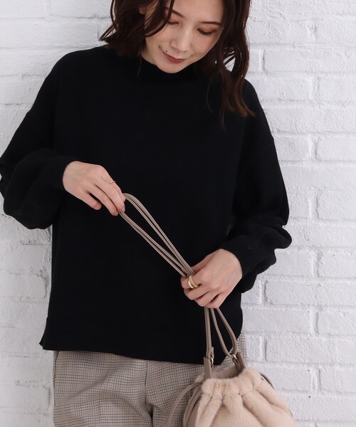 SHOO・LA・RUE（シューラルー）の「◆シンプルなデザインで着回し力抜群！ウール混ハイネック ニット（ニット/セーター・レディース・イエロー/ライトグレー/ピンク系/ブラック/ホワイト系/ブルー・00）」の15枚目の写真