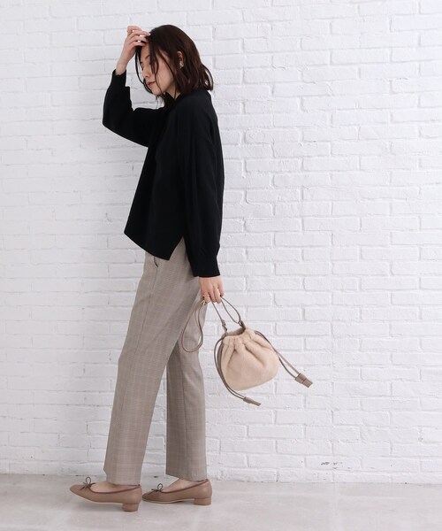 SHOO・LA・RUE（シューラルー）の「◆シンプルなデザインで着回し力抜群！ウール混ハイネック ニット（ニット/セーター・レディース・イエロー/ライトグレー/ピンク系/ブラック/ホワイト系/ブルー・00）」の19枚目の写真