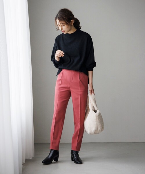 SHOO・LA・RUE（シューラルー）の「◆シンプルなデザインで着回し力抜群！ウール混ハイネック ニット（ニット/セーター・レディース・イエロー/ライトグレー/ピンク系/ブラック/ホワイト系/ブルー・00）」の22枚目の写真