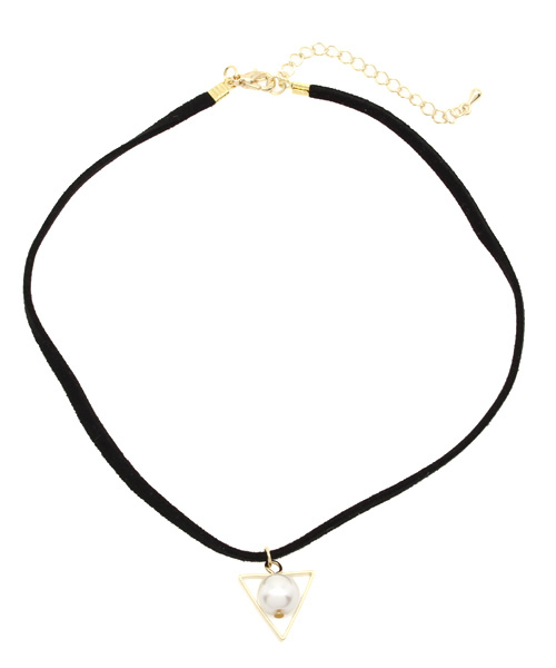 WEGO（ウィゴー）の「WEGO/パールトライアングルチョーカー（ネックレス・レディース・ゴールド・FREE）」の2枚目の写真