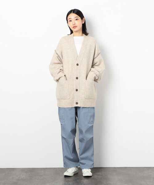 Purple&Yellow(パープルアンドイエロー)の「コットンツイル ワイドカーゴパンツ(カーゴパンツ・メンズ・サックスブルー/カーキ/ホワイト/ブラウン・X-SMALL/SMALL/MEDIUM/LARGE)」の18枚目の写真
