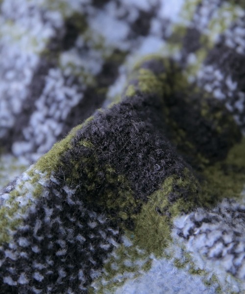 osharewalker（オシャレウォーカー）の「『チェック柄ブークレテーラードコート』（チェスターコート・レディース・ネイビー/レッド・FREE）」の15枚目の写真