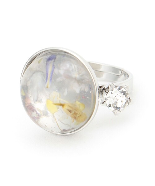 ANEVER（アンエバー）の「CRYSTAL フラワー リング（リング・レディース・ゴールド系/シルバー系・F）」の2枚目の写真