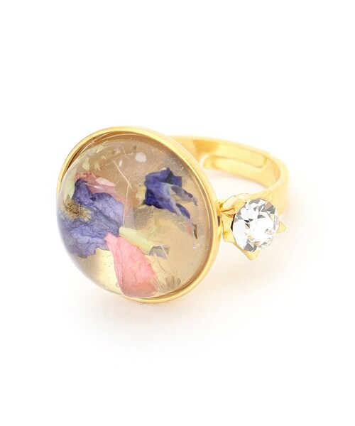 ANEVER（アンエバー）の「CRYSTAL フラワー リング（リング・レディース・ゴールド系/シルバー系・F）」の5枚目の写真