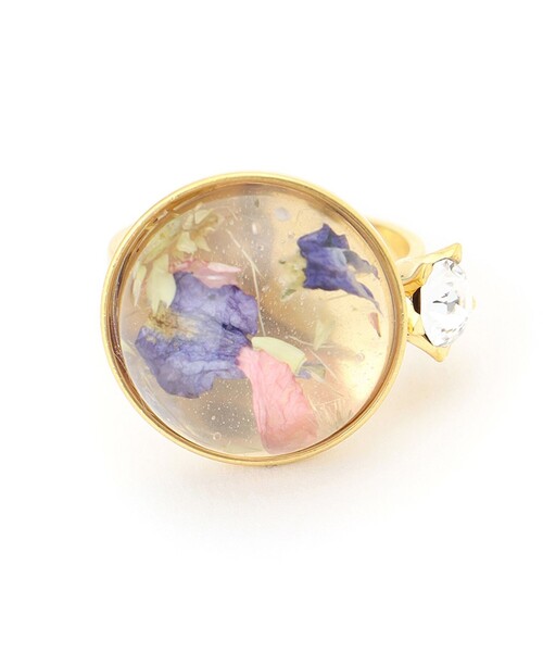 ANEVER（アンエバー）の「CRYSTAL フラワー リング（リング・レディース・ゴールド系/シルバー系・F）」の6枚目の写真