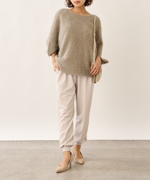 OUVRAGE CLASSE(ウヴラージュクラス)の「センタープレスジョガーパンツ(その他パンツ・レディース・ブラック/グレイッシュベージュ・FREE)」の7枚目の写真