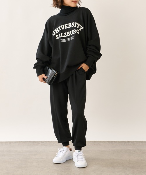 OUVRAGE CLASSE(ウヴラージュクラス)の「センタープレスジョガーパンツ(その他パンツ・レディース・ブラック/グレイッシュベージュ・FREE)」の10枚目の写真