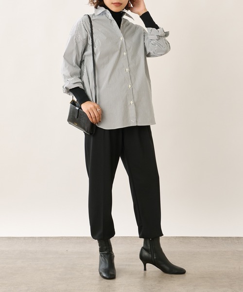 OUVRAGE CLASSE(ウヴラージュクラス)の「センタープレスジョガーパンツ(その他パンツ・レディース・ブラック/グレイッシュベージュ・FREE)」の11枚目の写真