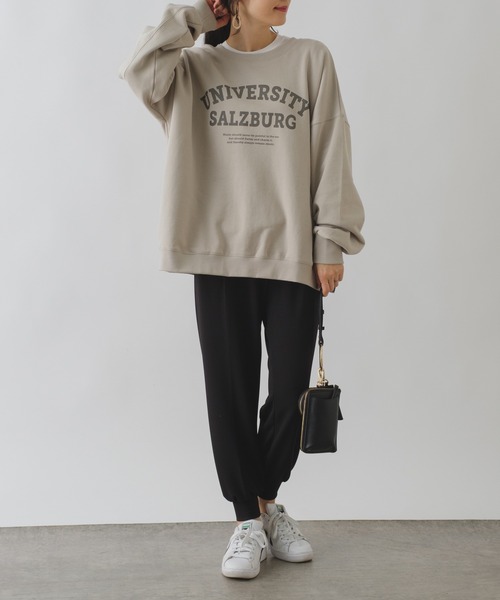 OUVRAGE CLASSE(ウヴラージュクラス)の「センタープレスジョガーパンツ(その他パンツ・レディース・ブラック/グレイッシュベージュ・FREE)」の18枚目の写真