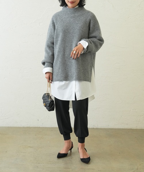 OUVRAGE CLASSE(ウヴラージュクラス)の「センタープレスジョガーパンツ(その他パンツ・レディース・ブラック/グレイッシュベージュ・FREE)」の19枚目の写真