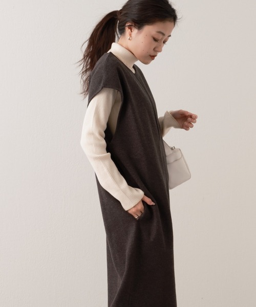 CIAOPANIC TYPY(チャオパニックティピー)の「メルトンセットワンピース(ワンピース・レディース・チャコールグレー/グレー/アイボリー・ONE SIZE)」の11枚目の写真