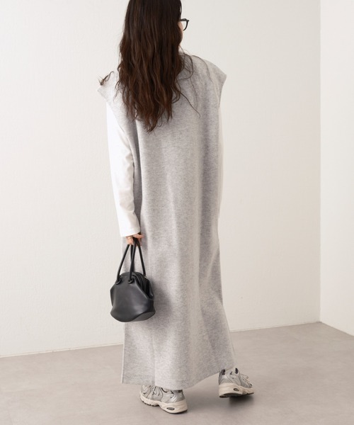 CIAOPANIC TYPY(チャオパニックティピー)の「メルトンセットワンピース(ワンピース・レディース・チャコールグレー/グレー/アイボリー・ONE SIZE)」の20枚目の写真
