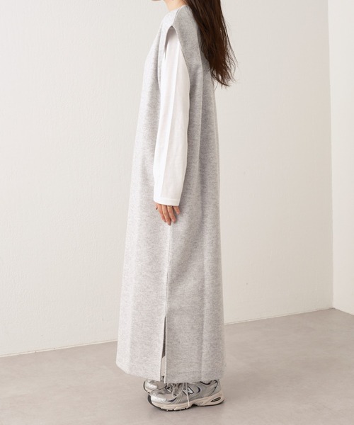 CIAOPANIC TYPY(チャオパニックティピー)の「メルトンセットワンピース(ワンピース・レディース・チャコールグレー/グレー/アイボリー・ONE SIZE)」の17枚目の写真