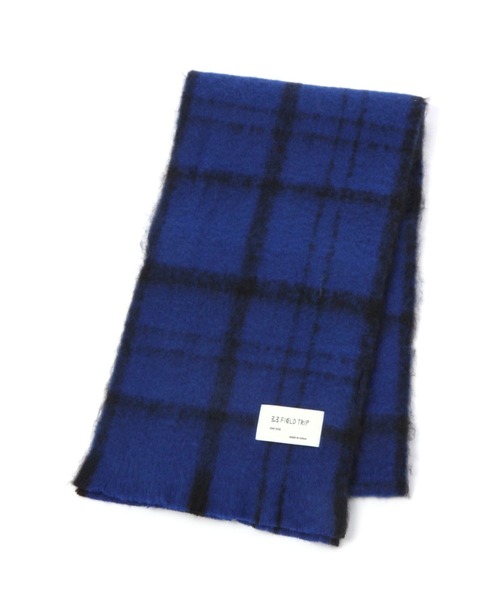 3.3 Field Trip (3.3フィールドトリップ)の「【UNISEX】3.3Field Trip/シンプルチェックマフラー 2180760(マフラー・レディース・ベージュ/ブラック/ブルー・FREE)」の3枚目の写真
