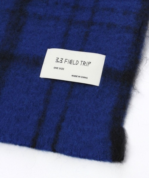 3.3 Field Trip (3.3フィールドトリップ)の「【UNISEX】3.3Field Trip/シンプルチェックマフラー 2180760(マフラー・レディース・ベージュ/ブラック/ブルー・FREE)」の9枚目の写真