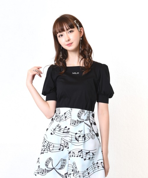 MILK（ミルク）の「スクエア パフ Tee（Tシャツ/カットソー・レディース・A/B/C/D・FREE）」の4枚目の写真