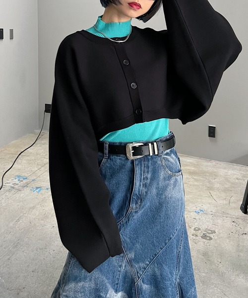 PAGEBOY（ページボーイ）の「マルチWAYボレロカーディガン（カーディガン/ボレロ・レディース・ラベンダー/オフホワイト/ゼブラ/ブラック・FREE）」の3枚目の写真