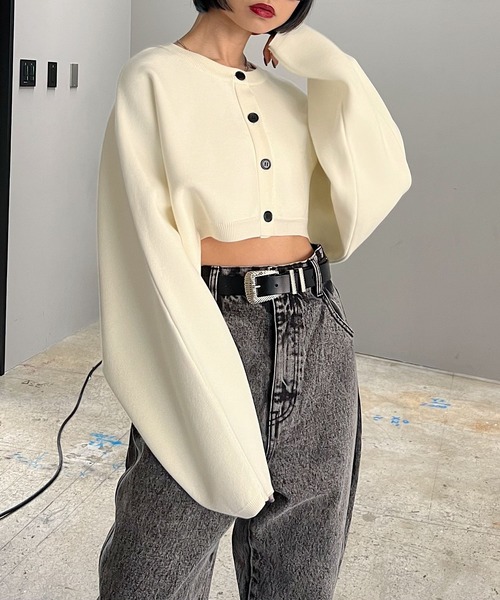 PAGEBOY（ページボーイ）の「マルチWAYボレロカーディガン（カーディガン/ボレロ・レディース・ラベンダー/オフホワイト/ゼブラ/ブラック・FREE）」の5枚目の写真