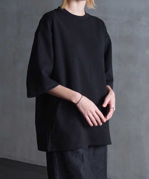 CALLNE（カルネ）の「【CALLNE】Minimal Halfsleeve Tee /ミニマル ハーフスリーブT（Tシャツ/カットソー・メンズ・ブラック/ホワイト/ライトグレー・M/L）」の10枚目の写真