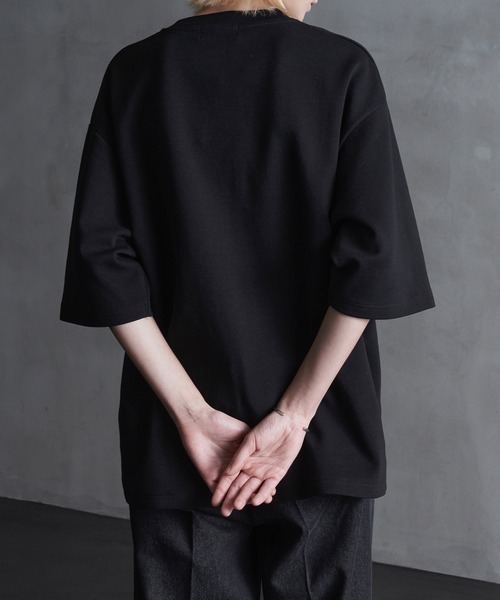 CALLNE（カルネ）の「【CALLNE】Minimal Halfsleeve Tee /ミニマル ハーフスリーブT（Tシャツ/カットソー・メンズ・ブラック/ホワイト/ライトグレー・M/L）」の17枚目の写真