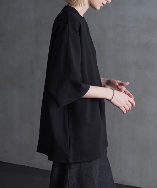 CALLNE（カルネ）の「【CALLNE】Minimal Halfsleeve Tee /ミニマル ハーフスリーブT（Tシャツ/カットソー・メンズ・ブラック/ホワイト/ライトグレー・M/L）」の13枚目の写真