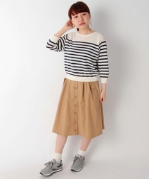 THE EMPORIUM | 前ボタンミディスカート(スカート)