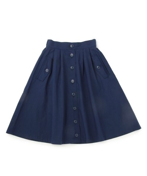 THE EMPORIUM（ジエンポリアム）の「前ボタンミディスカート（スカート・レディース・ホワイト/ベージュ/ブルー/ブルー系1・38）」の13枚目の写真