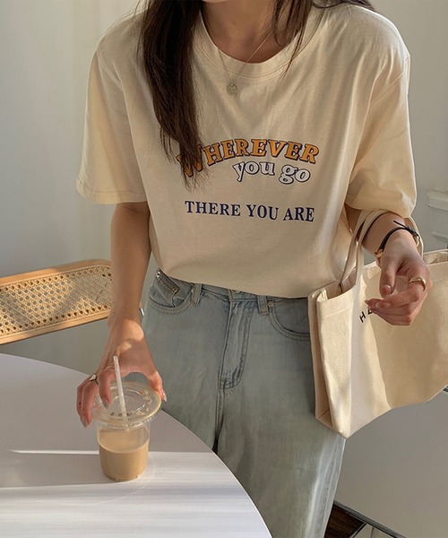 LYEON（リヨン）の「ロゴTシャツ（Tシャツ/カットソー・レディース・ホワイト/ベージュ/グリーン・FREE）」の15枚目の写真