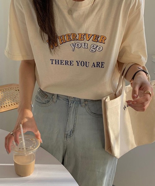 LYEON（リヨン）の「ロゴTシャツ（Tシャツ/カットソー・レディース・ホワイト/ベージュ/グリーン・FREE）」の18枚目の写真