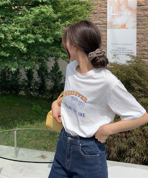 LYEON（リヨン）の「ロゴTシャツ（Tシャツ/カットソー・レディース・ホワイト/ベージュ/グリーン・FREE）」の19枚目の写真