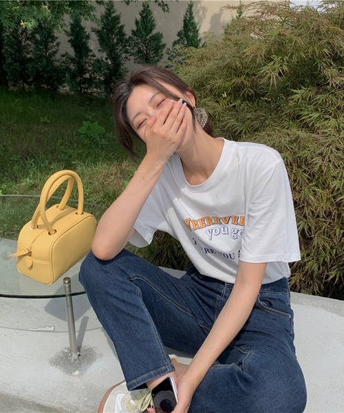 LYEON（リヨン）の「ロゴTシャツ（Tシャツ/カットソー・レディース・ホワイト/ベージュ/グリーン・FREE）」の20枚目の写真