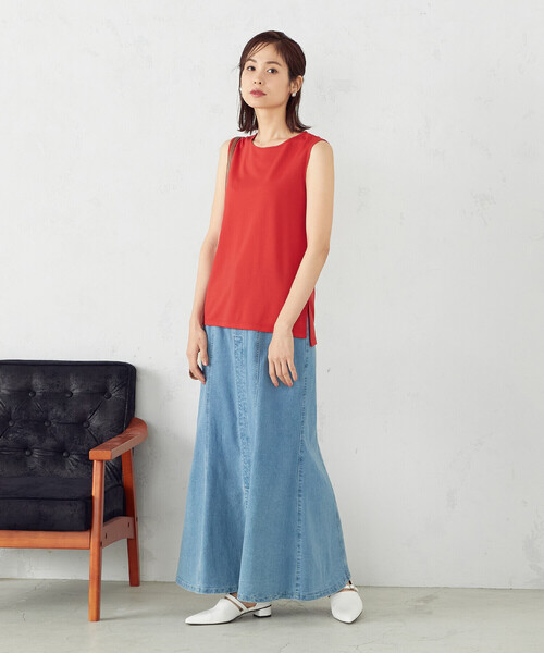 COMME CA ISM（コムサイズム）の「タンクトップ（タンクトップ・レディース・ホワイト/ベージュ/レッド/チャコール・MEDIUM/LARGE）」の16枚目の写真