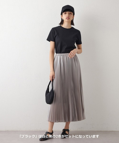 Whim Gazette(ウィムガゼット)の「【THE PAUSE】コットンパックT(2枚セット)(Tシャツ/カットソー・レディース・ホワイト/ブラック・FREE)」の3枚目の写真