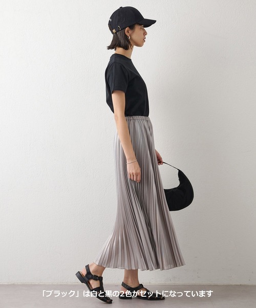 Whim Gazette(ウィムガゼット)の「【THE PAUSE】コットンパックT(2枚セット)(Tシャツ/カットソー・レディース・ホワイト/ブラック・FREE)」の12枚目の写真