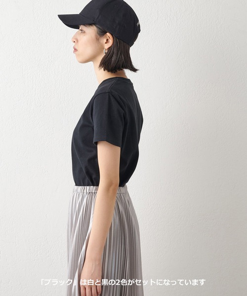 Whim Gazette(ウィムガゼット)の「【THE PAUSE】コットンパックT(2枚セット)(Tシャツ/カットソー・レディース・ホワイト/ブラック・FREE)」の9枚目の写真