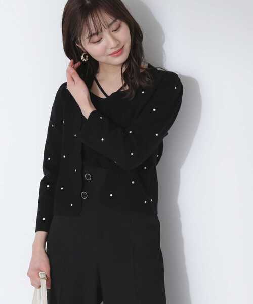 PROPORTION BODY DRESSING（プロポーションボディドレッシング）の「スカラドットカーディガン / 1213174300（カーディガン/ボレロ・レディース・ベージュ/ブラック・SMALL/MEDIUM）」の11枚目の写真