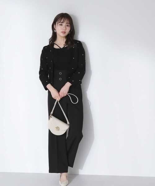 PROPORTION BODY DRESSING（プロポーションボディドレッシング）の「スカラドットカーディガン / 1213174300（カーディガン/ボレロ・レディース・ベージュ/ブラック・SMALL/MEDIUM）」の12枚目の写真