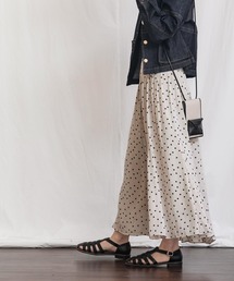 強撚割織度ドットマーメイドスカート