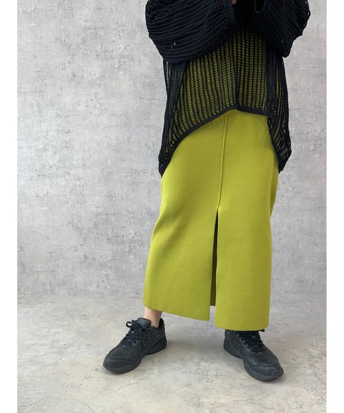 owndaily（オンデイリー）の「2wayストレッチタイトスカート（スカート・レディース・オレンジ/ブラック/グリーン/アイボリー/パープル・FREE）」の4枚目の写真