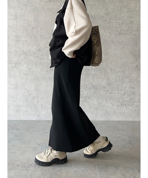 owndaily（オンデイリー）の「2wayストレッチタイトスカート（スカート・レディース・オレンジ/ブラック/グリーン/アイボリー/パープル・FREE）」の3枚目の写真